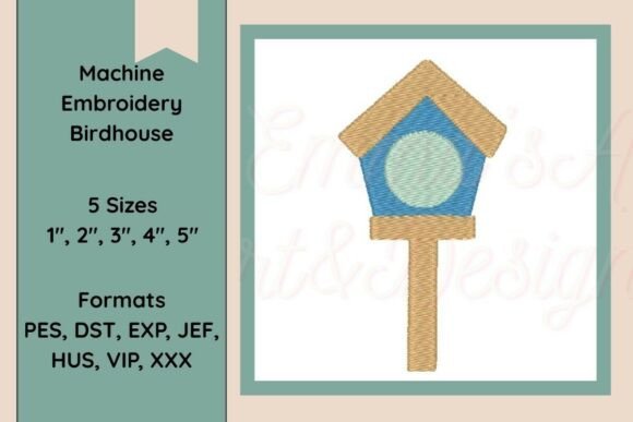 Birdhouse Machine Embroidery Design: A Springtime Staple for Seasonal Sellers