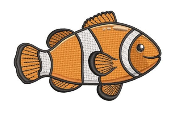 Friendly Clownfish Embroidery: A Seasonal Splash of Joy