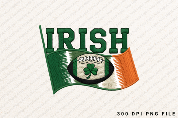 Irish Football Embroidery PNG Design Review