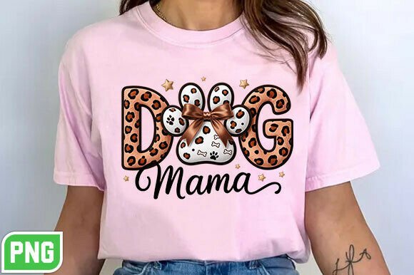 Leopard Faux Embroidery Dog Mama PNG Review