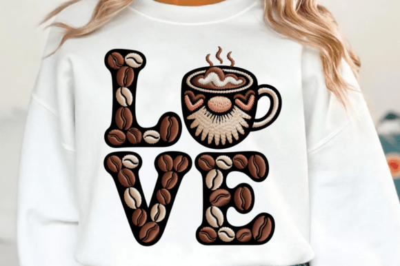 LOVE Coffee Gnome Embroidery PNG Review
