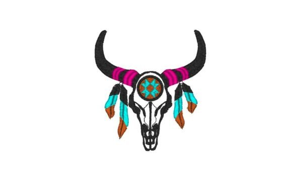 Native Skull Embroidery Design: A Bold Choice for Craft Sellers