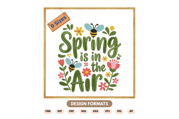 Spring is in the Air Embroidery Design